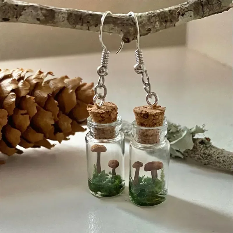 Preserved Moss Sheet - Anting-Anting Jamur Asli Jar/Botol Wadah Kaca