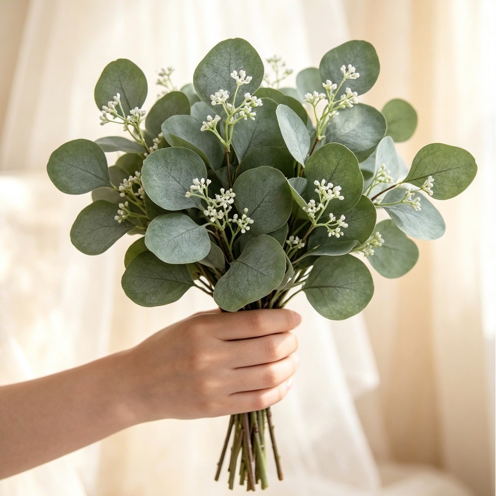 Florist Supply Bulk - 1/3 Buah Ranting Eucalyptus Buatan, Batang