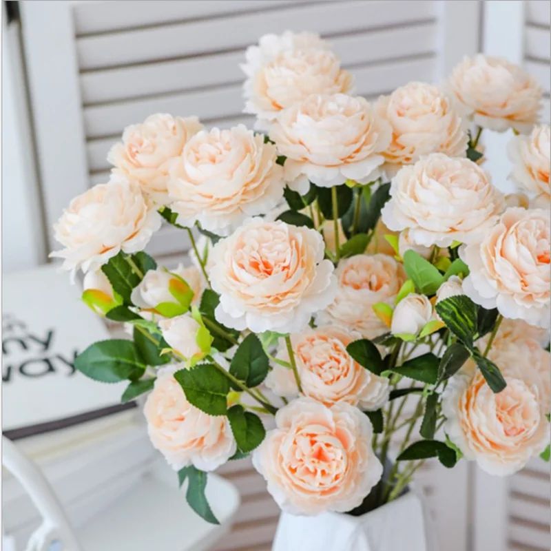 5/10 Buah Buket Mawar Buatan B - Florist Supply Bulk ulasan dan harga